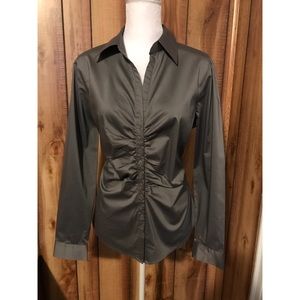 NY&Co Gray Button Down Shirt